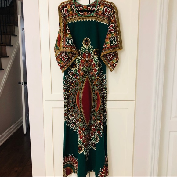 Hand made African inspired long dress, no tags. Beautiful print short  a line - Picture 2 of 5